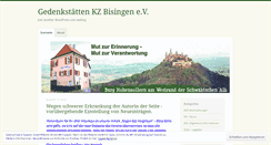 Desktop Screenshot of kzgedenkstaettenbisingen.com